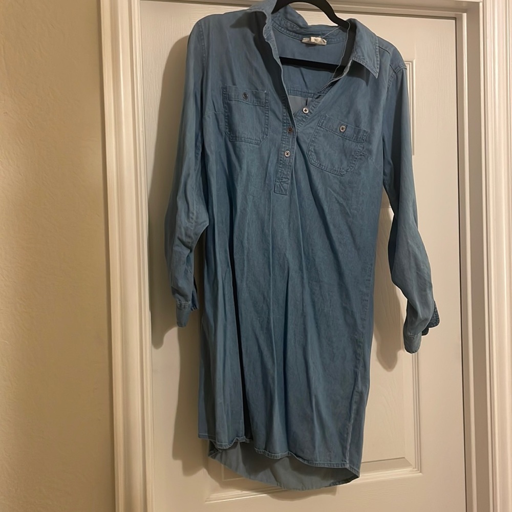 Blue chambray dress